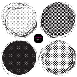 set of 4 circles design elements for background vector image