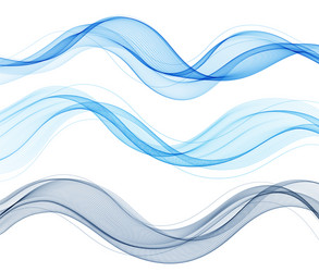 abstract colorful flowing wave lines vector