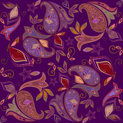 bandana paisley and butterflies- classic design Vector Image