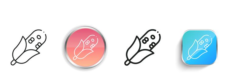 cereal icon thin linear regular and button style vector image