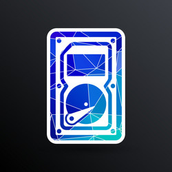 icon backup network file harddisk hdd record vector image