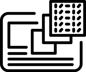 web page interface icon outline style vector image