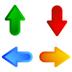 4-way arrows pointers cursors shapes vector image