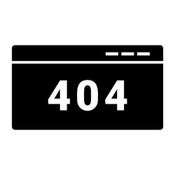 404 error code icon isolated on white vector