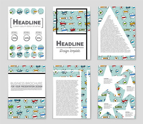 abstract layout background set for art vector image