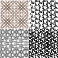 set of geometric pattern in op art design vector image