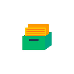 task box icon flat element vector image