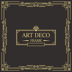 Art Deco Border & Frame Template Vector Image