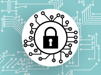 cyber security and information or network vector image