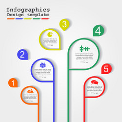 infographic report template with lines and icons vector