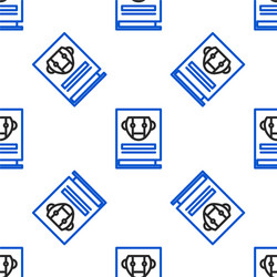 line user manual icon isolated seamless pattern vector image