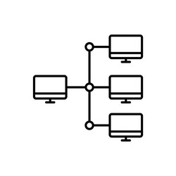 servers computers icon - artificial vector image