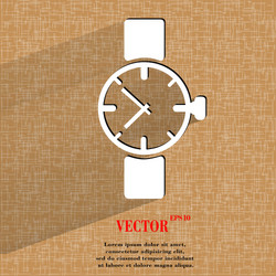 watchclock flat modern web button vector image