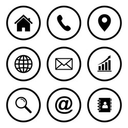 Website icon set web symbol vector