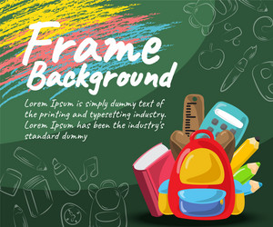 Education frame background concept design Vector Image
