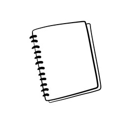 Notebook with blank page vector