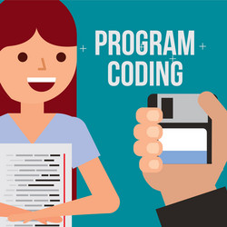 program coding website vector image