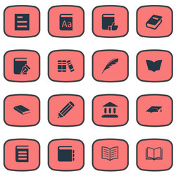 Set of simple reading icons vector