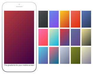 soft color gradient backgrounds set vector image