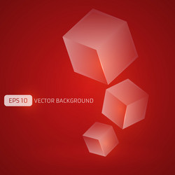 abstract cubes background vector image