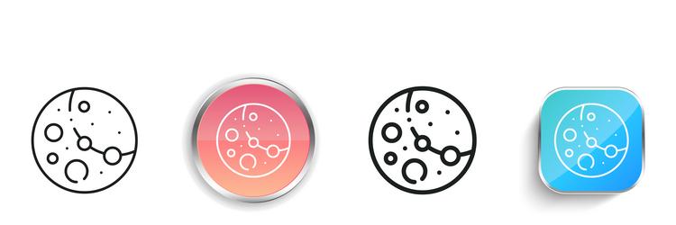 ceres icon thin linear regular and button style vector image