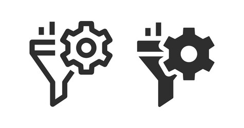 data filtering icons on white background vector image