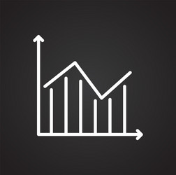 graph line icon on background for graphic and web vector image