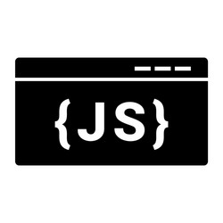 Js code icon isolated on white background vector