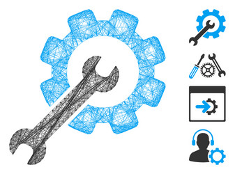 linear setup tools mesh vector image