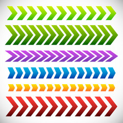 set of arrowhead arrow elements 6 different vector image