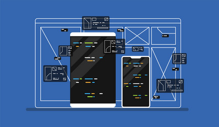 web development programming vector