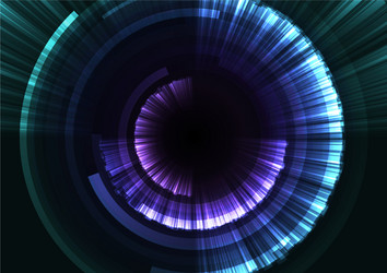 abstract digital shell grow in dark background vector image