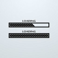 loading uploading downloading status bar icon vector image