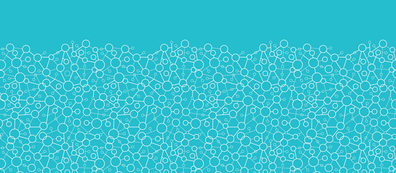 molecular structure horizontal seamless pattern vector image