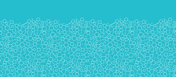 Molecular structure horizontal seamless pattern vector