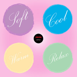 set of 4 circles design elements for background vector image