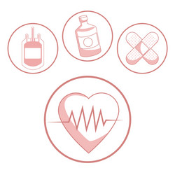 white background with red color sections vector image