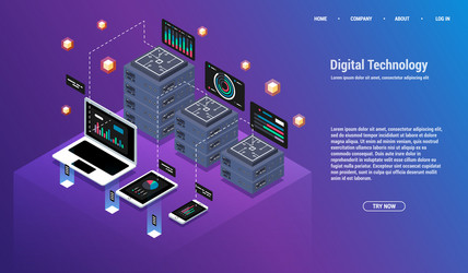 analysis and investment data visualization vector image
