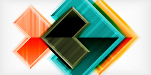 arrow symbols created with 3d effects and line vector image
