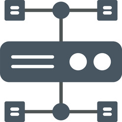 cluster computing icon design vector image