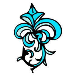 damask hand drawn abstract element isolated vector image