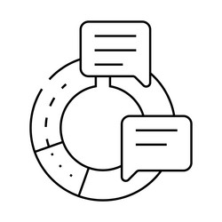 information data science line icon vector image