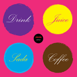 set of 4 circles design elements for background vector image