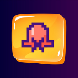 turned off notifications glossy ui button vector image