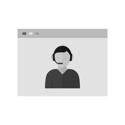 web support icon image vector image