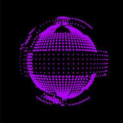 exploding sphere a star flashed like grenade vector