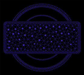 glossy mesh carcass round and rectangle frame vector image