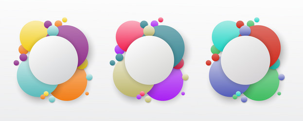 round random colored bubble background eps10 vector image
