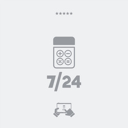 steady 724 assistance calculations - web icon vector image