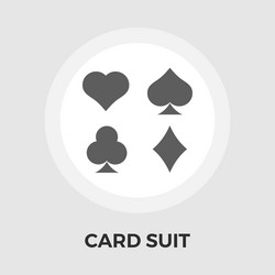 Card suit flat icon vector